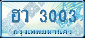 ทะเบียนรถ ฮว 3003 ผลรวม 0